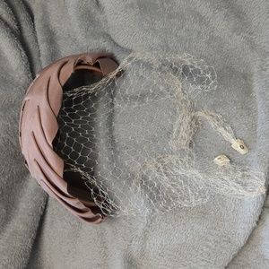 Vintage 40's handmade ladies hat with hair netting